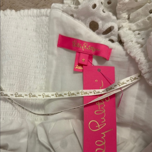 Lilly Pulitzer White Eyelet Puff Sleeve Top - Picture 5 of 6